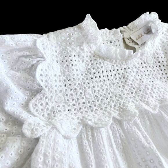 PETITE AMALIE WHITE EYELET LACE SWING DRESS size 7 - Picture 7 of 15